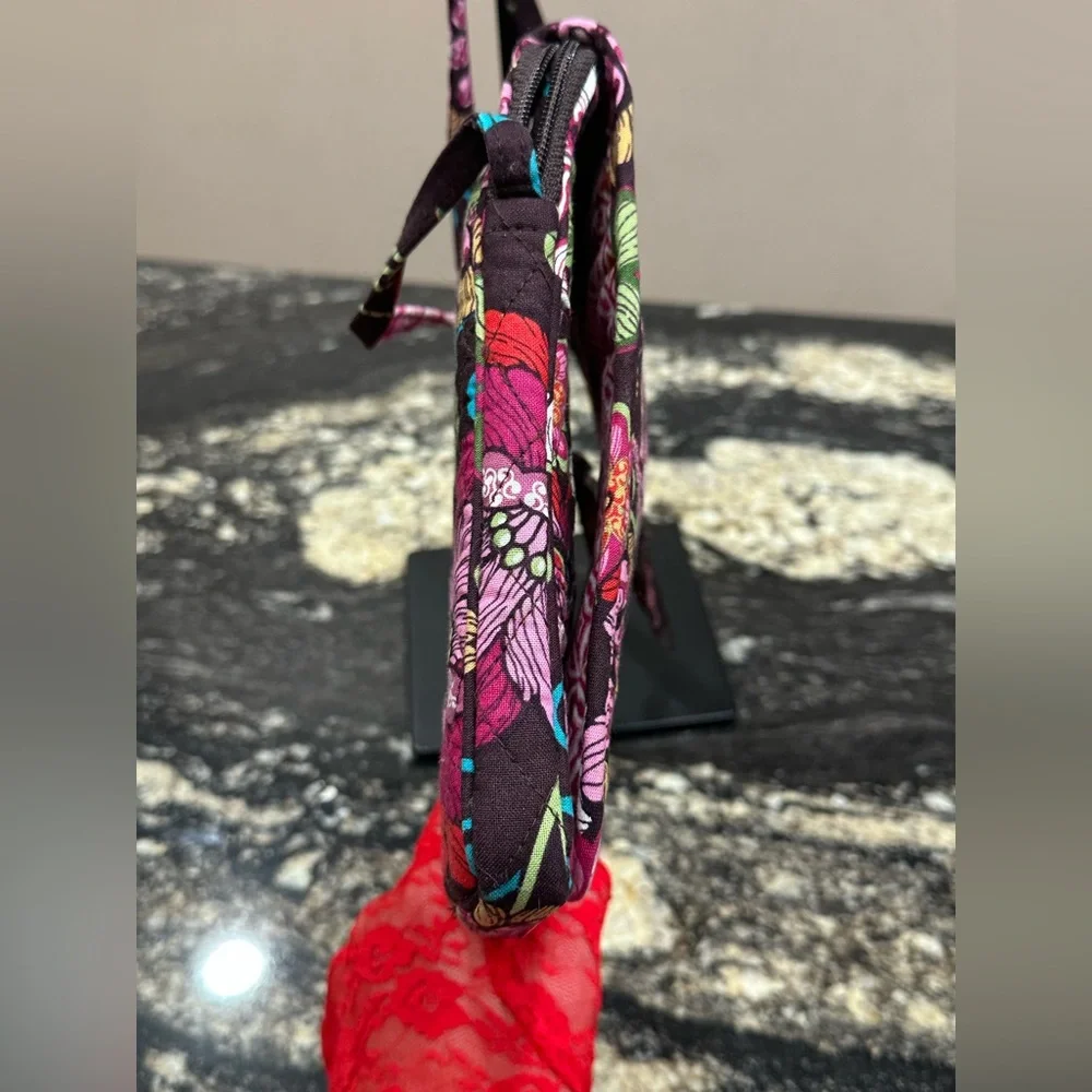 Vera Bradley Pink and Black Floral Crossbody Bag - Picture 10 of 10